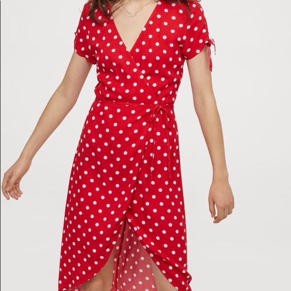 H&M Dresses & Skirts - H&M red polka dot wrap dress